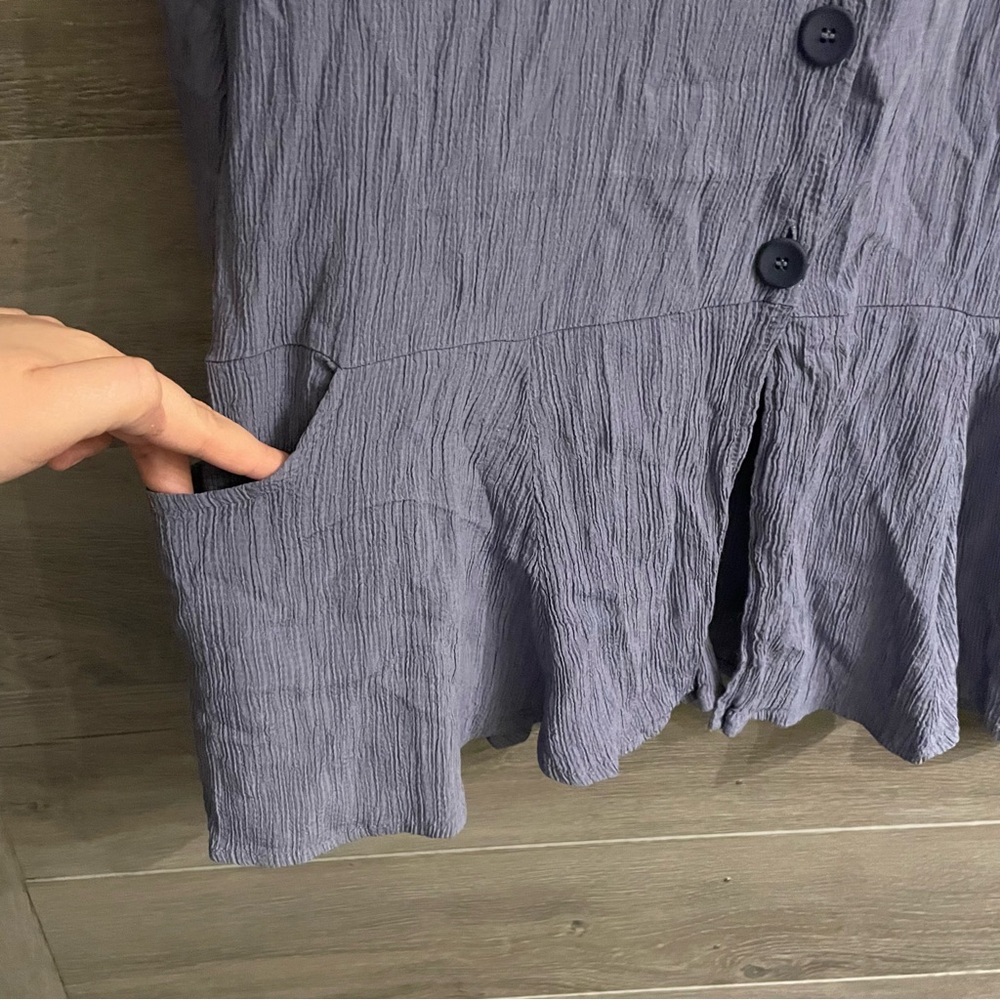 R-Clan Button Front Blouse - Picture 4 of 5